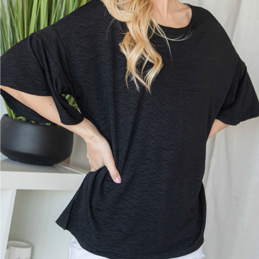 Flared Basic Shortsleeve Top